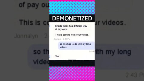 My Demonetization Has Nothing to do with My Shorts