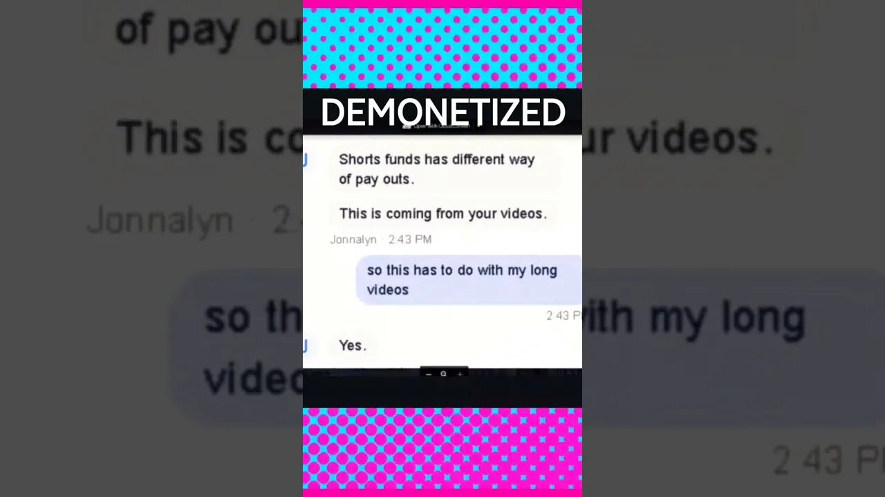 My Demonetization Has Nothing to do with My Shorts