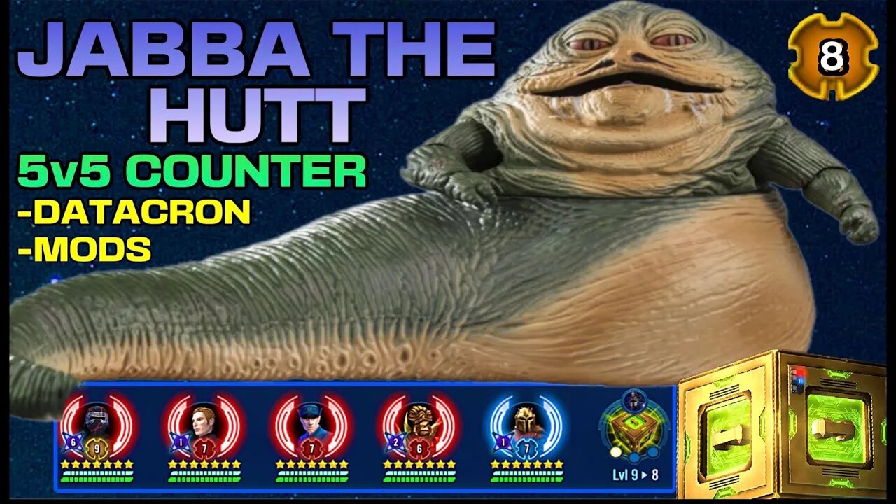 [5v5] JABBA COUNTER w/SLKR SQUAD + DATACRON & MOD SETUP - SWGOH