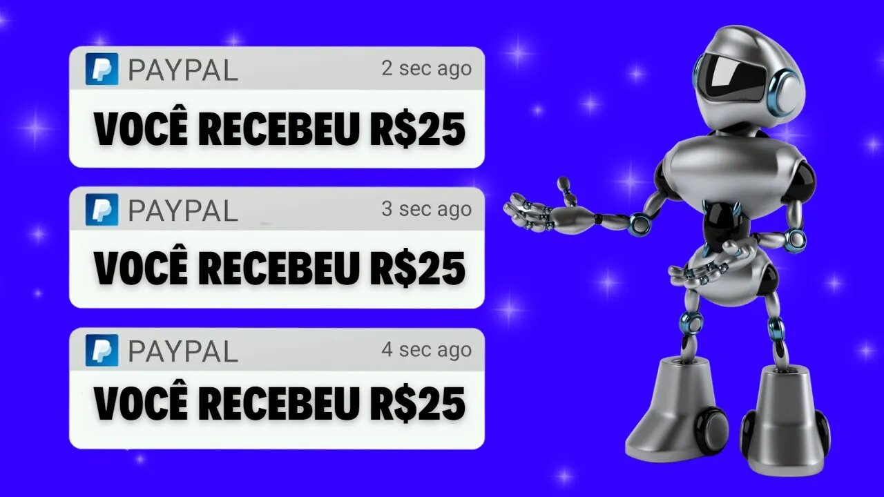 Novo Robô Paga R$25 No Cadastro GRÁTIS + $5,00 a Cada Minuto Sem Fazer Nada (Ganhar Dinheiro Online)