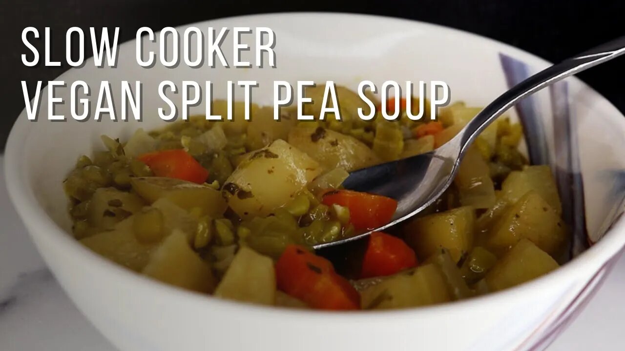 Slow Cooker Vegan Split Pea Soup