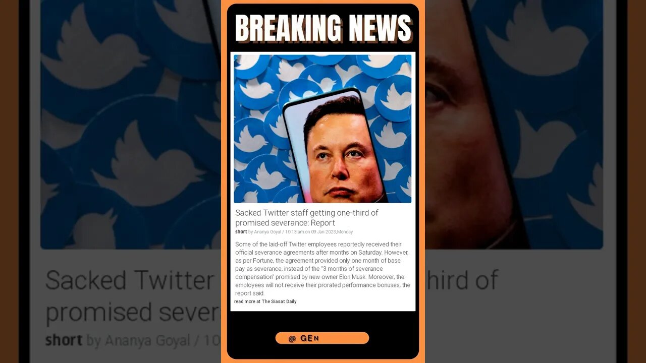 Twitter Employees Slighted: Elon Musk Fails to Deliver Severance Promises | #shorts #news