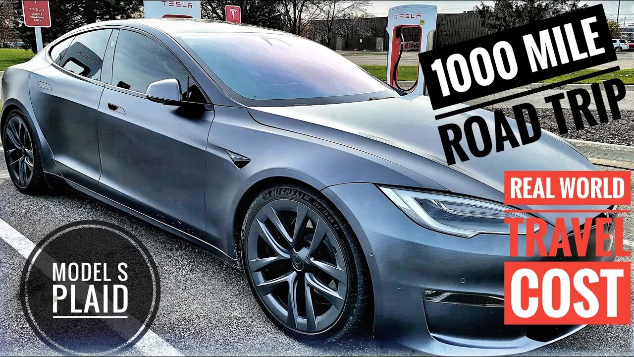 Tesla Model S Plaid 1000 Mile Road Trip in Freezing Cold Weather. Dutch Shepherd Along For The Ride.