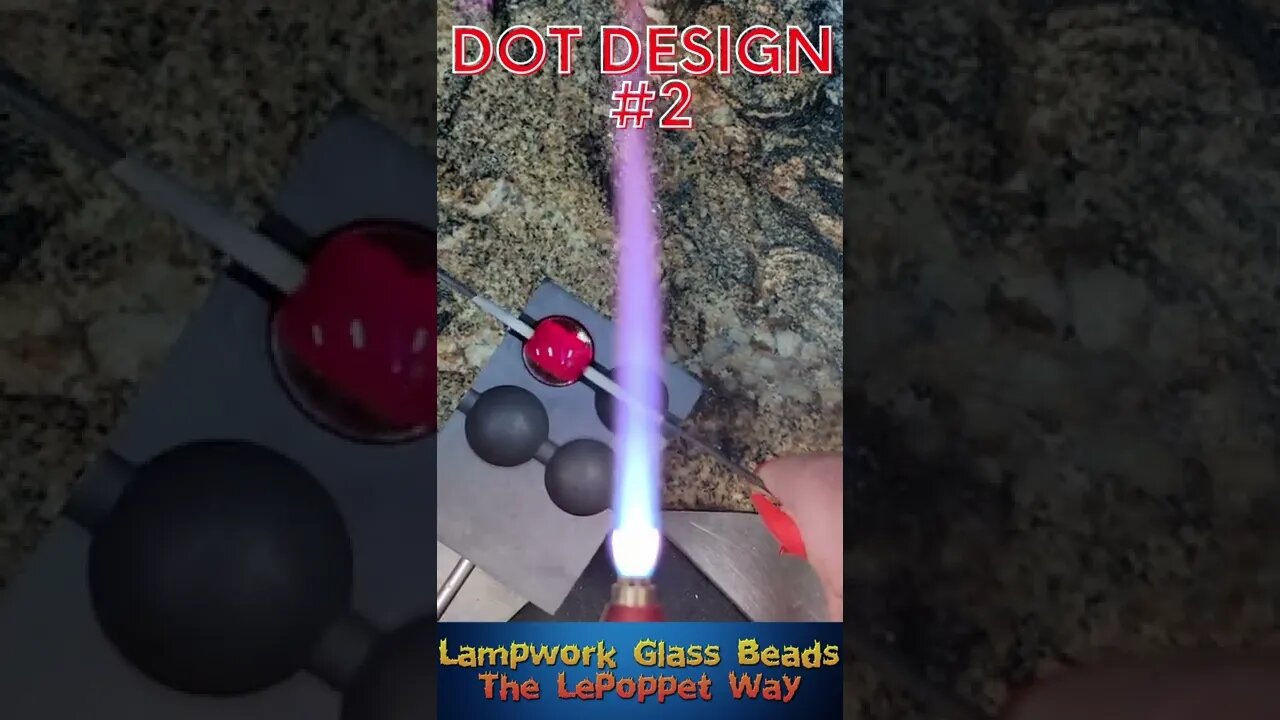 Lampwork Glass Beads: Dot Design #2