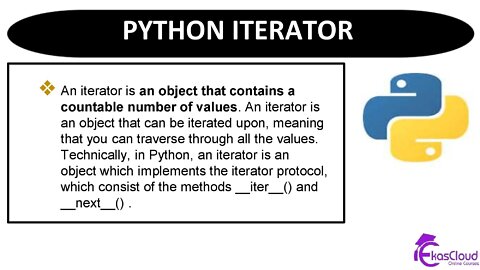 # PYTHON ITERATOR _ Ekascloud _ English