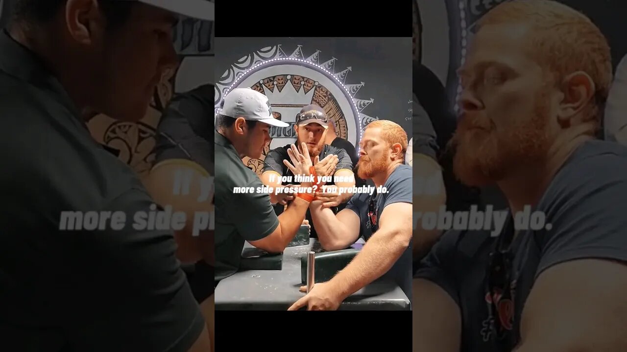 If you think you need more side pressure, you probably do.