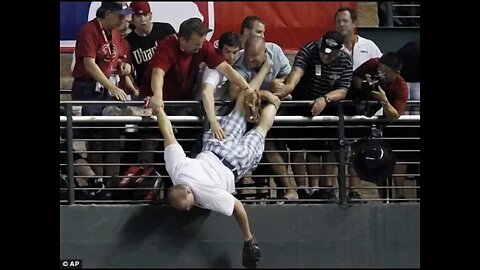 MLB Fans Falling Out Of The Stands (HD)