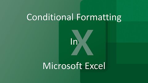 Excel Conditional Formatting Course Introduction