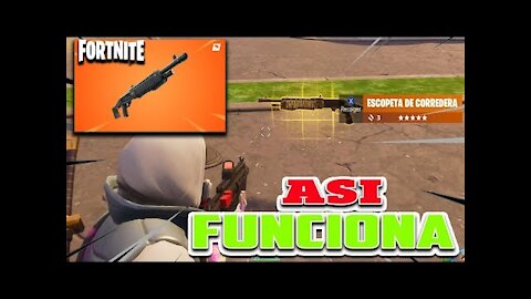 ASI FUNCIONA LA *NUEVA* ESCOPETA CORREDERA EN FORNITE!