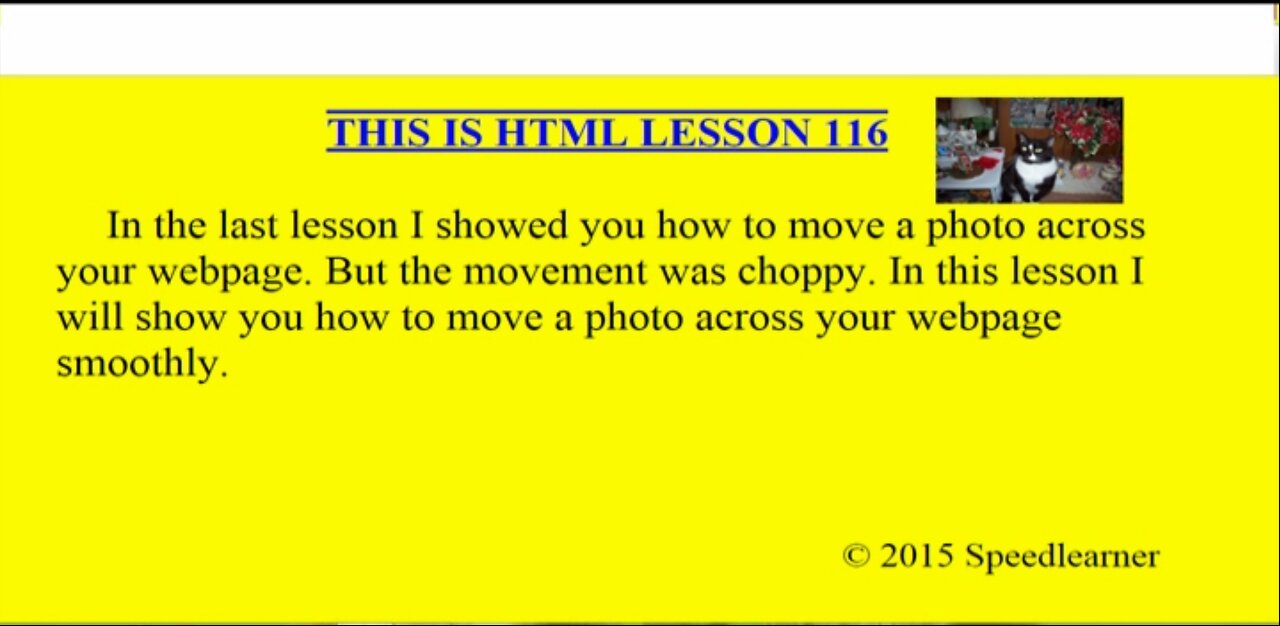 HTML Lesson 116