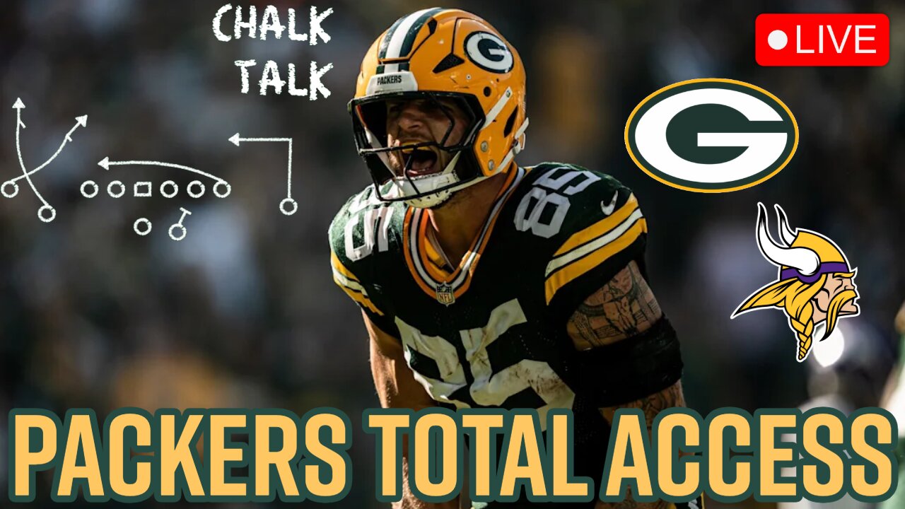 LIVE Green Bay Packers vs Vikings Chalktalk | Packers Total Access | NFL News