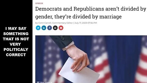 Democrats And Republicans Are Divided By Marriage Not By Gender