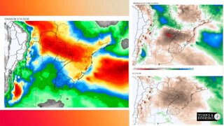 Chuva avança para centro-norte do País e tempo mais seco na região Sul