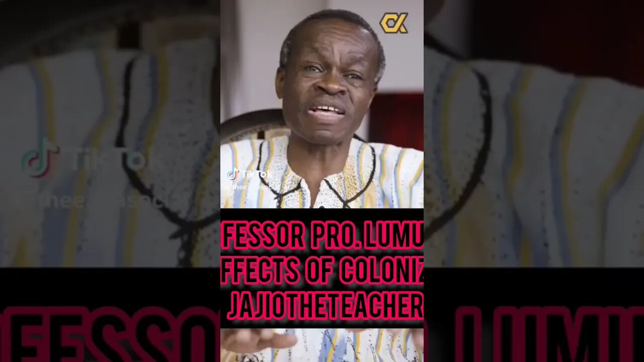 pro. Mulumba speech that will make you re-think about colonization