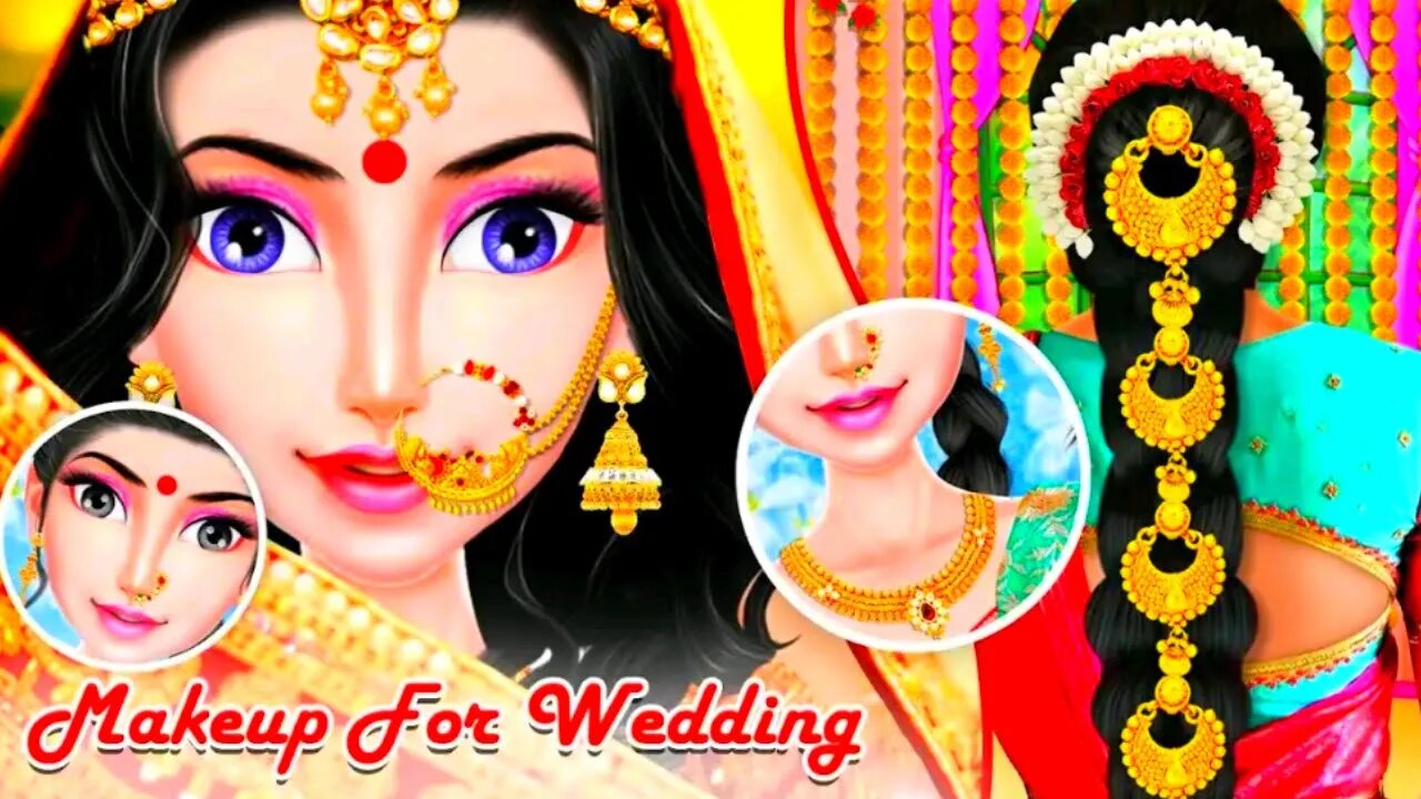 Indian wedding makeup master||Android gameplay||new game 2022||girl games