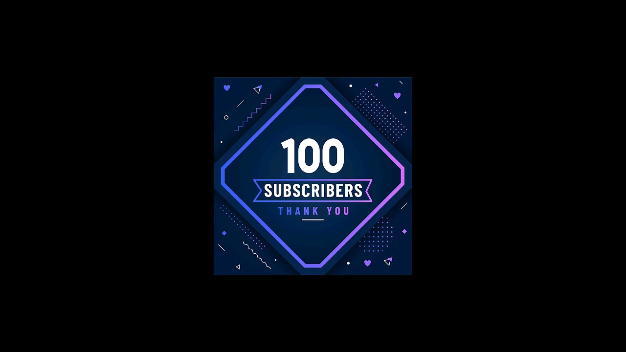 Thanks for 100 subscribers everyone
