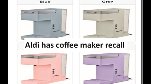 Aldi coffee maker recalled
