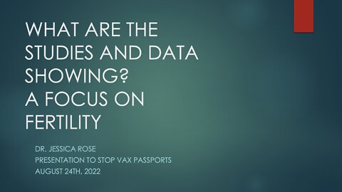 Presentation to STOP VAX PASSPORTS