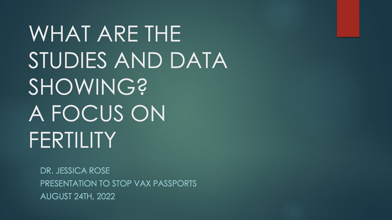 Presentation to STOP VAX PASSPORTS