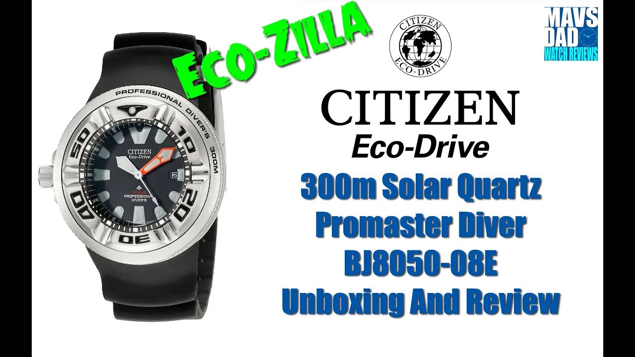 Legendary! | Citizen Eco-Zilla 300m Solar Quartz Promaster Diver BJ8050-08E Unbox & Review