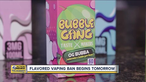 Flavored vaping ban begins tomorrow