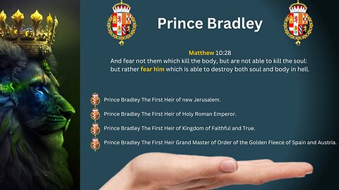 Prince Bradley, this is all about You.