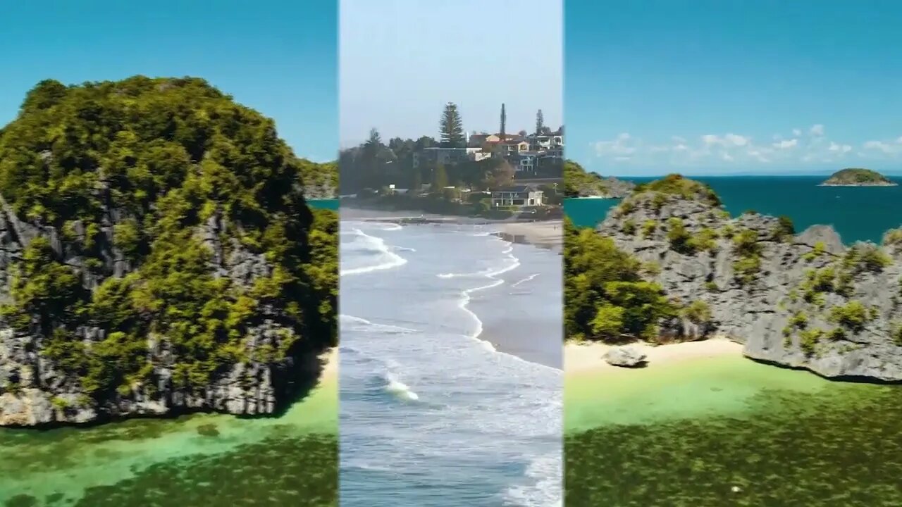 Epic Drone footage of Beach while listening to the waves of the ocean with music