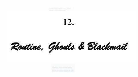 Scuds, Duds & Tyre by Joseph Wouk - Ch 12 Routine, Ghouls & Blackmail