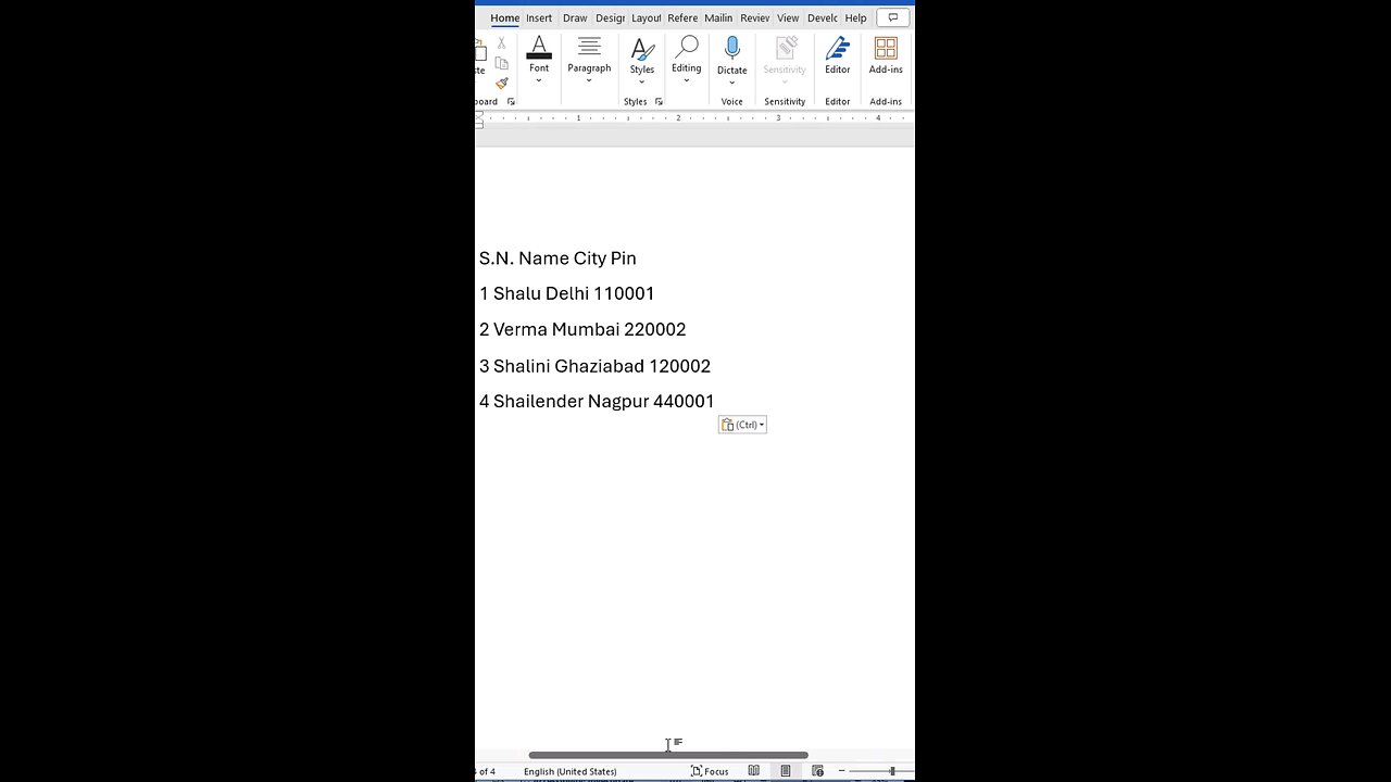 Create Table in Microsoft Word Using Shortcut |