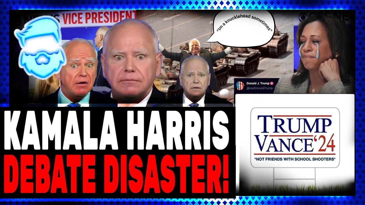 Kamala Harris DISASTER VP Tim Walz MELTDOWN Live During JD Vance Debate! Donald Trump GAINS BIGLY