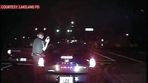 VIDEO: Lakeland officer grazed by drunk driver, could have been much worse