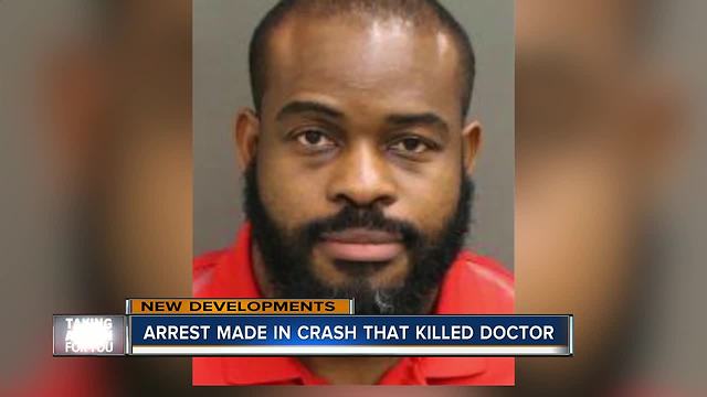 Man arrested in connection to crash that killed Moffitt cancer doctor