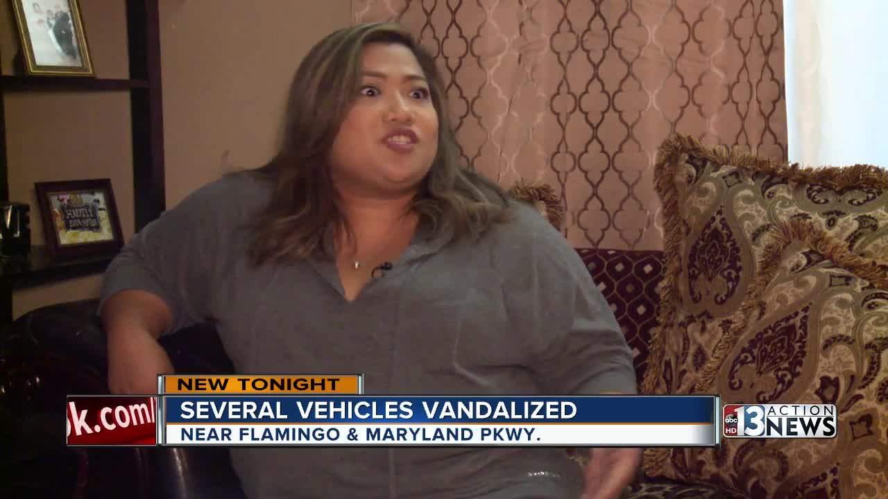 Cars targeted by vandals in east LV apartment complex, residents say