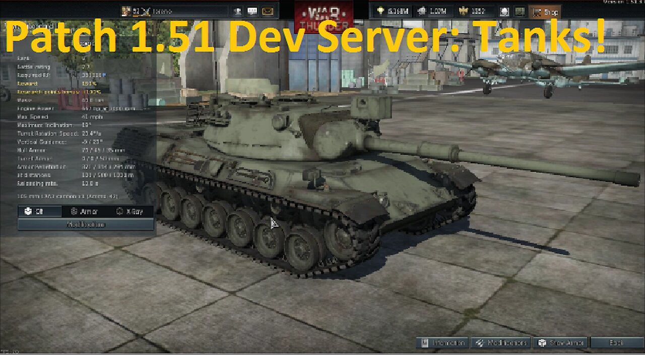 War Thunder - Patch 1.51 "Cold Steel" Dev server - Tanks!