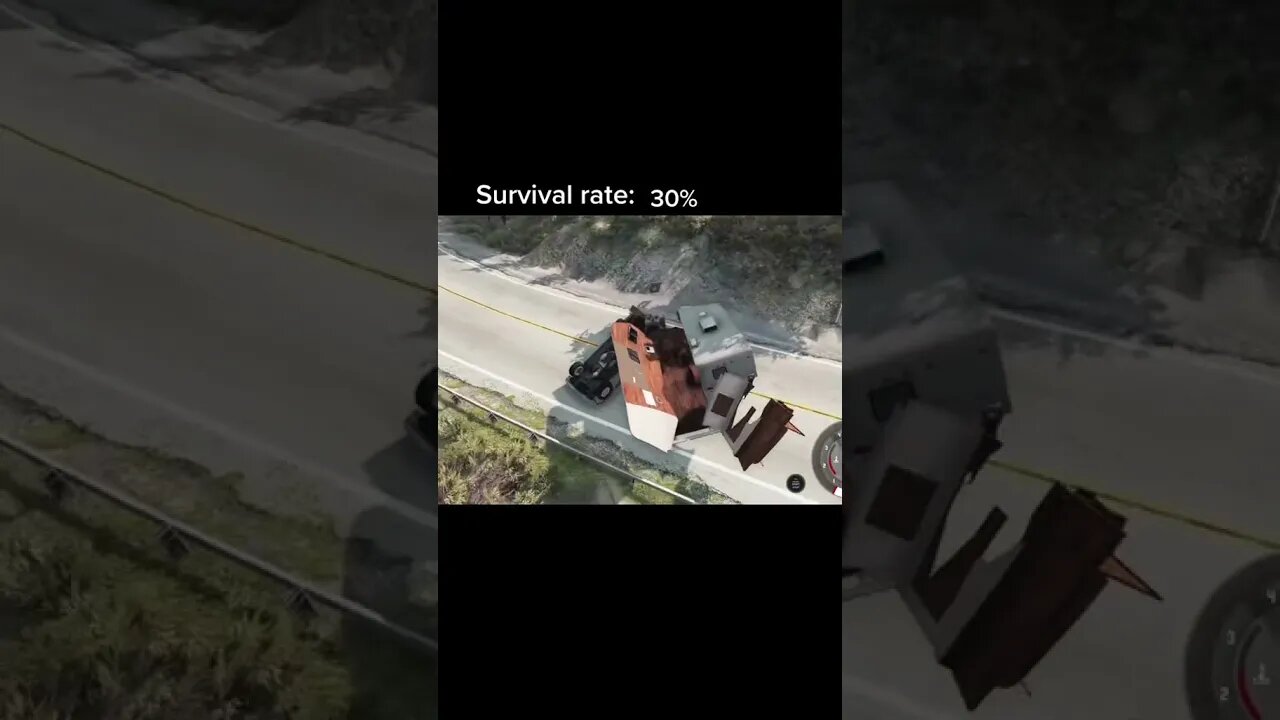 survival after an accident / BeamNG DRIVE