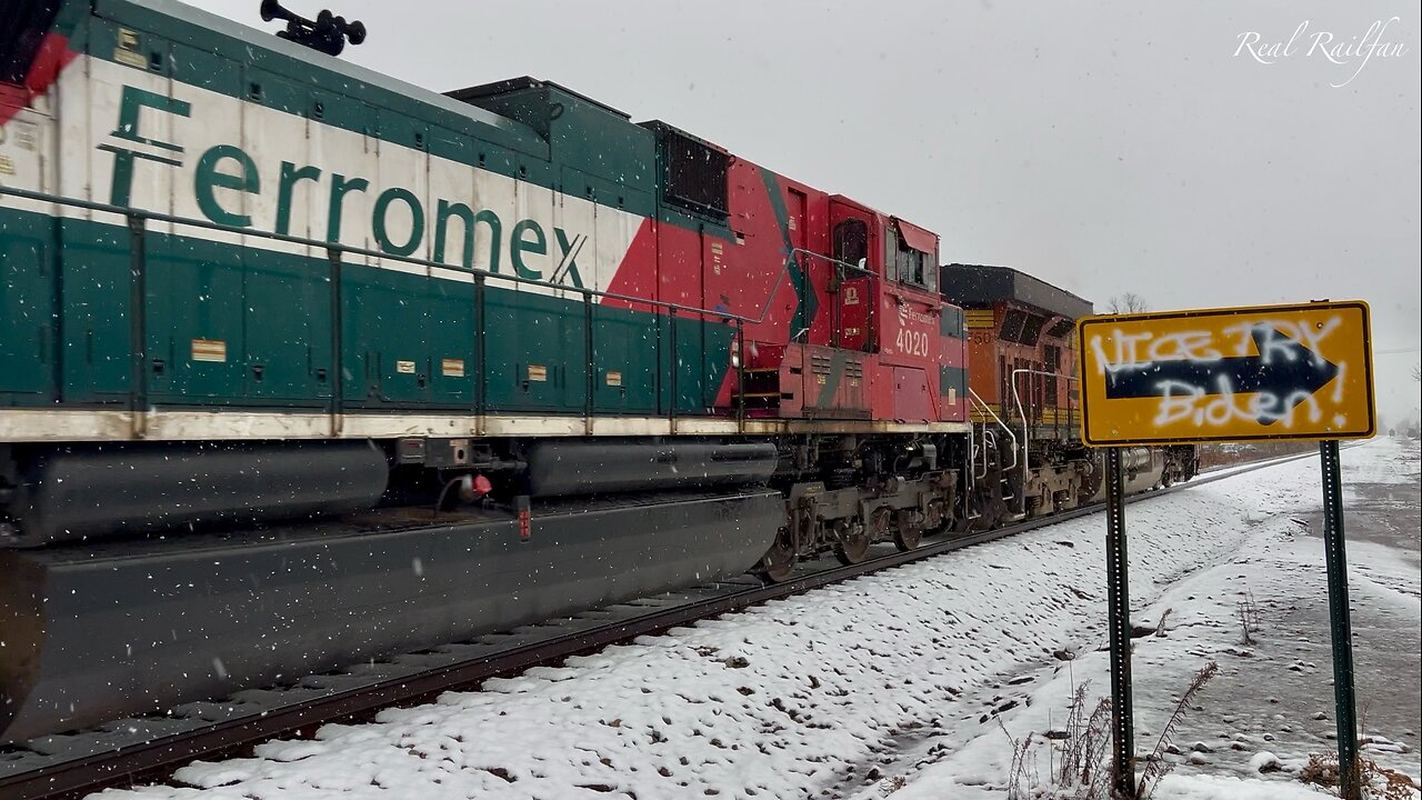 “Nice Try Biden”, Halloween Day Snow, Ferromex and Norfolk Southern - Hinckley Sub