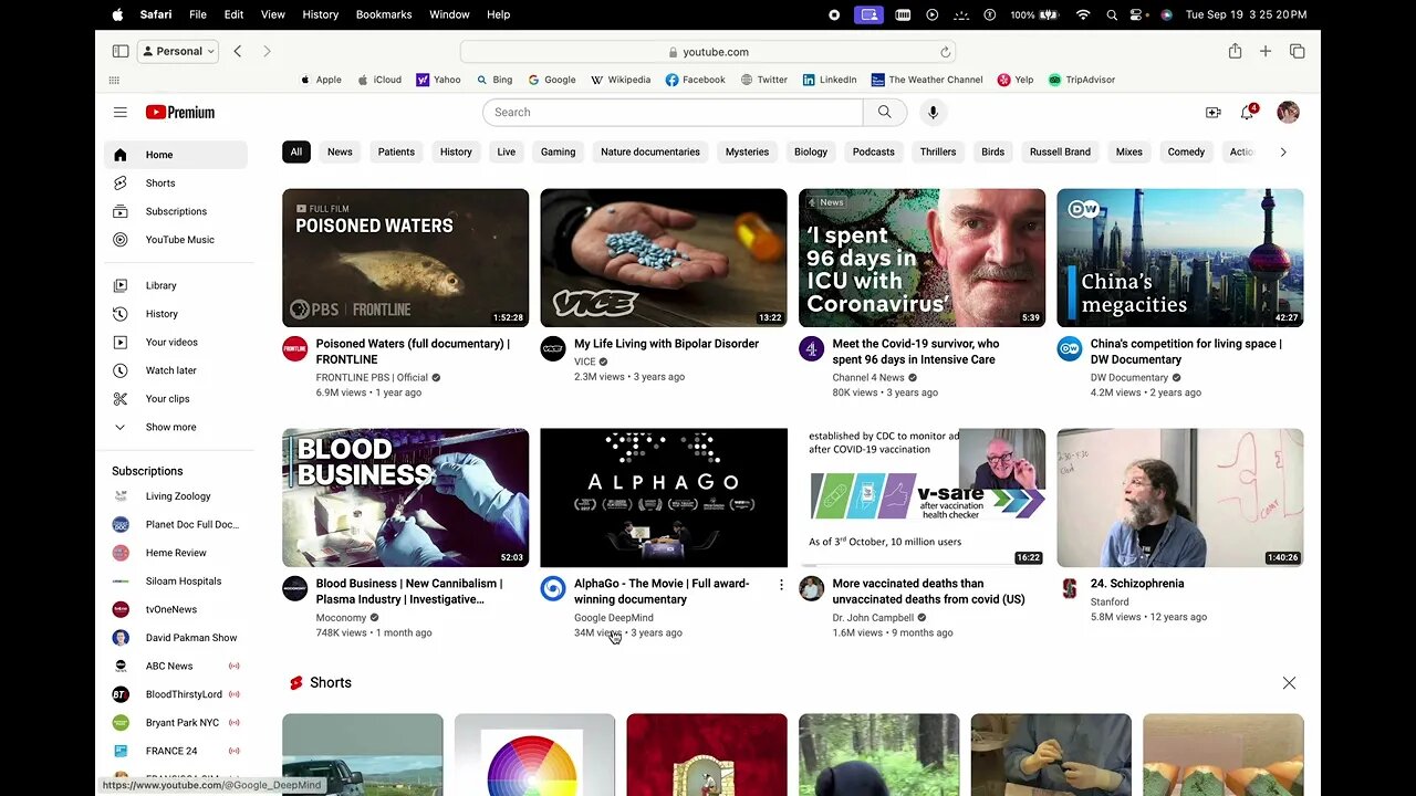 WHATS ON MY YOUTUBE FYP HOMEPAGE