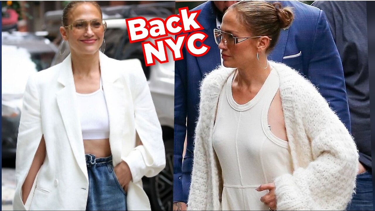 Jennifer Lopez Walks Busy Soho Streets in NYC