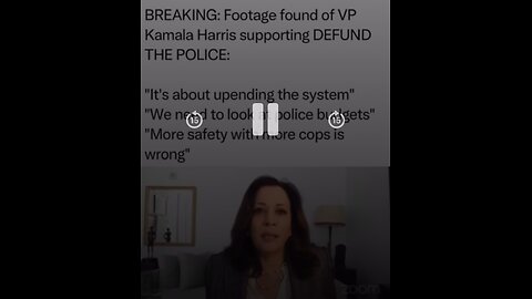 Here is proof she is for defunding the police