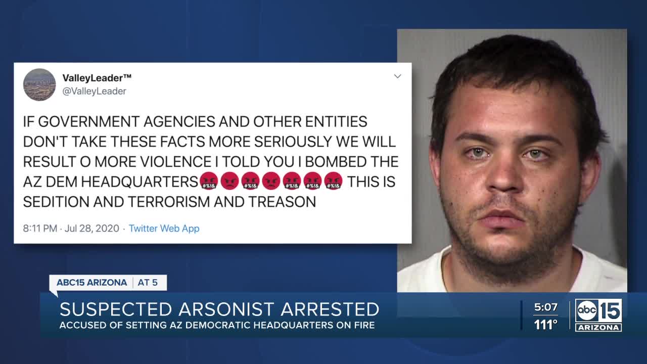 Suspected arsonist arrested