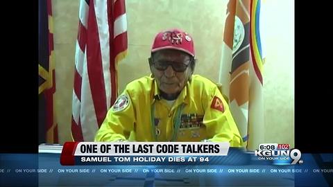 Navajo Code Talker Samuel Tom Holiday dies at age 94