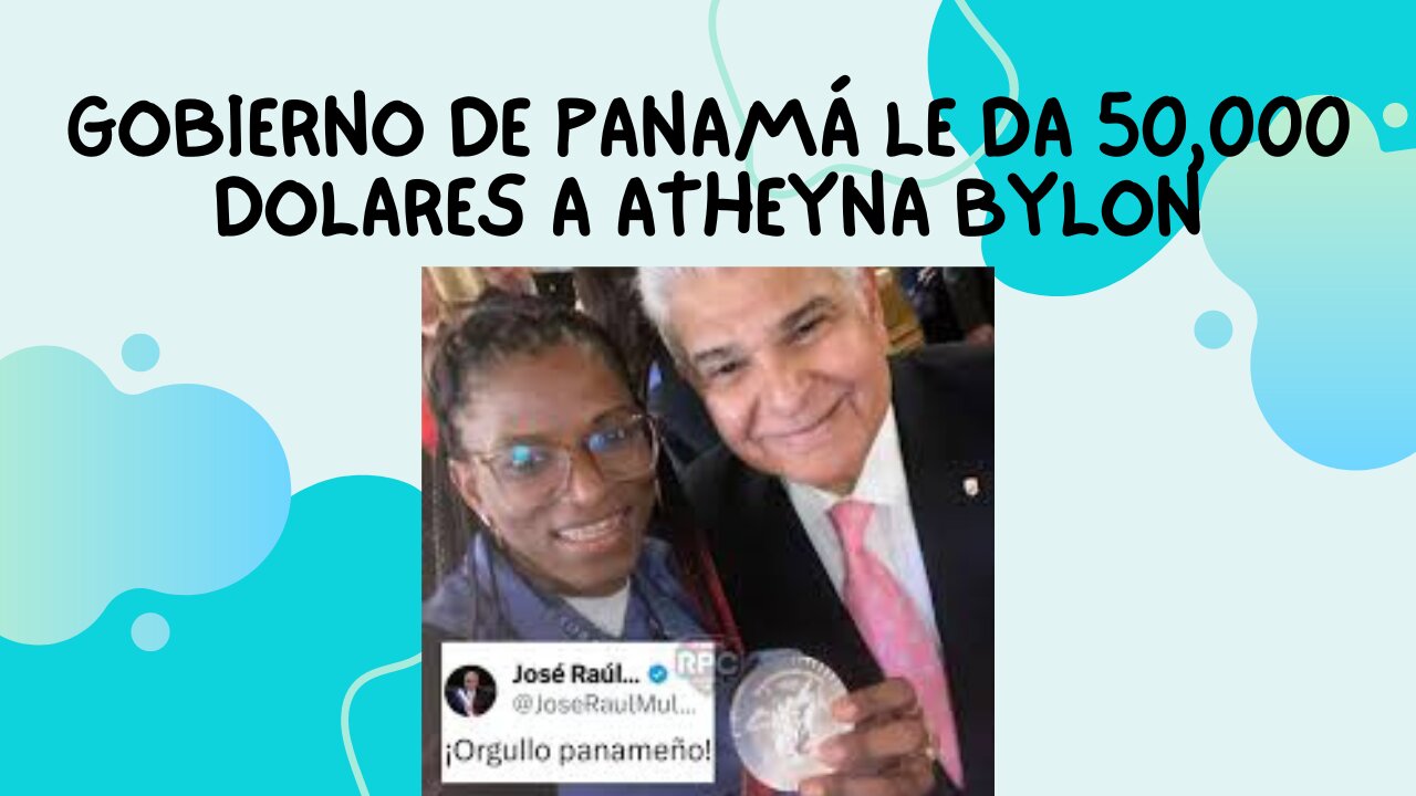 Gobierno de Panamá le otorga 50,000 dólares a Atheyna Bylon y 10,000 a otros atletas