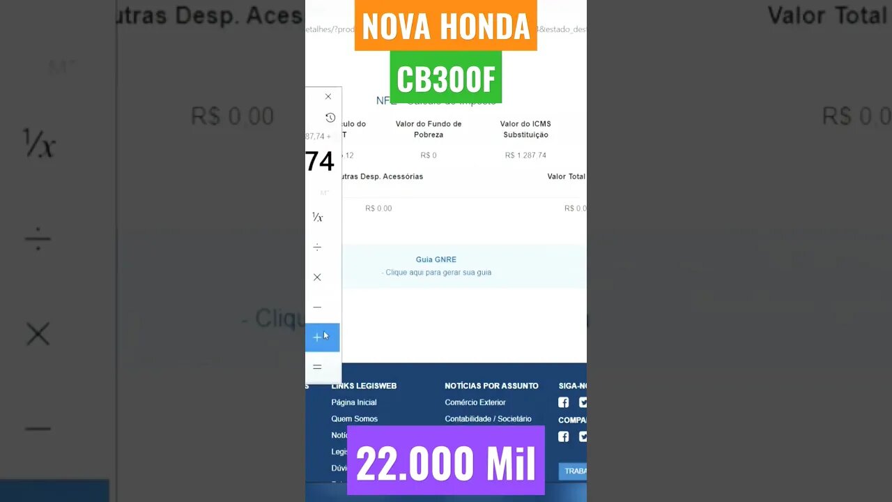 QUAL VOCÊ PAGARIA NA NOVA HONDA CB300 Twister | VEJA POSSÍVEL VALOR APÓS IMPOSTOS #shorts