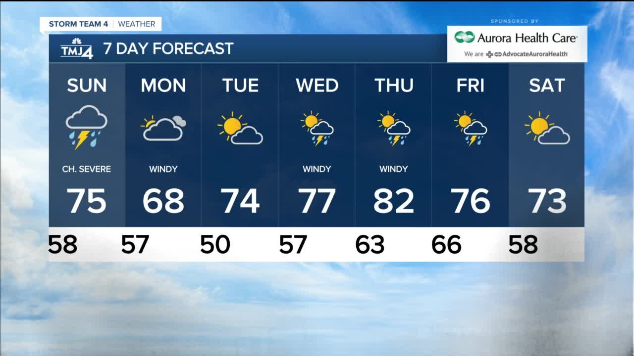 Overnight skies will be mainly clear with lows falling into the upper 50s