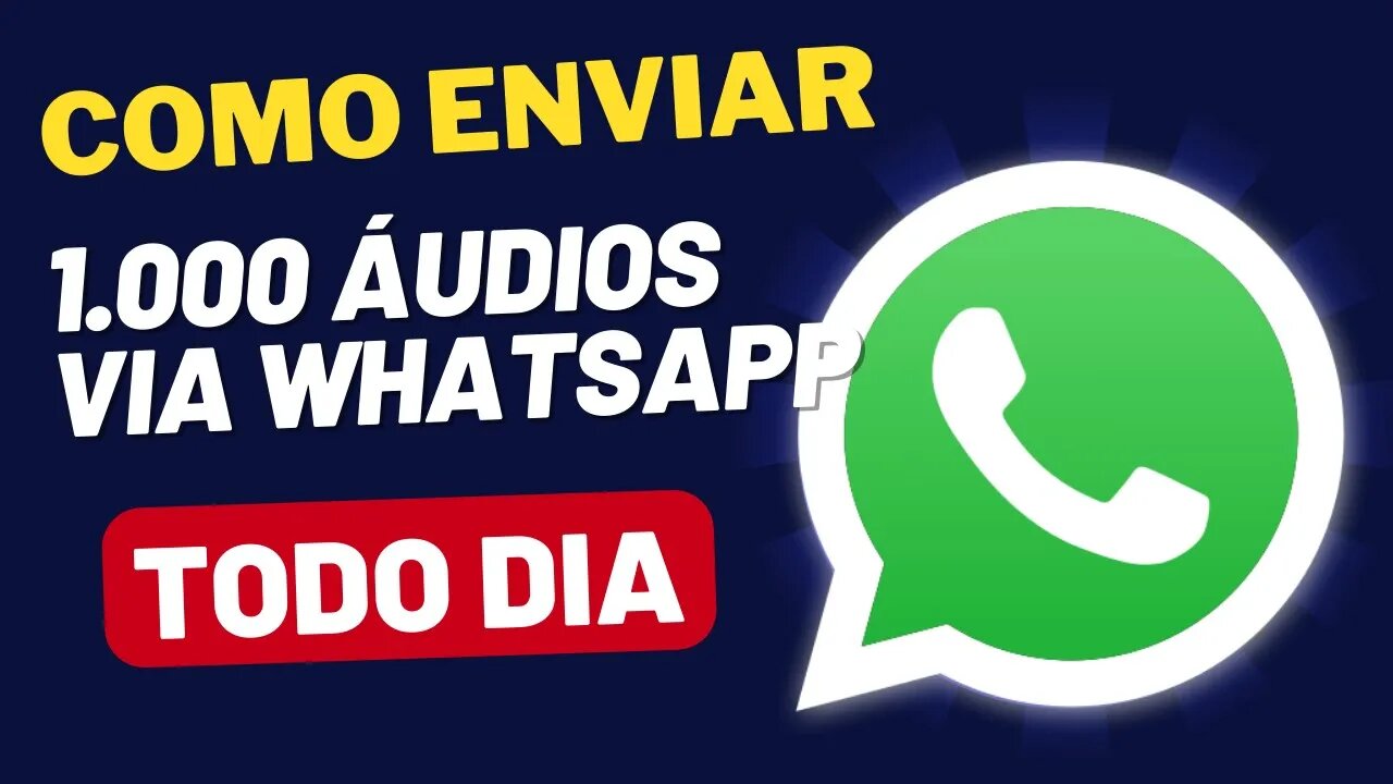 🔴 Como mandar ÁUDIO no Whatsapp em GRANDE QUANTIDADE gravado UM POR UM, como se fosse você mesmo?