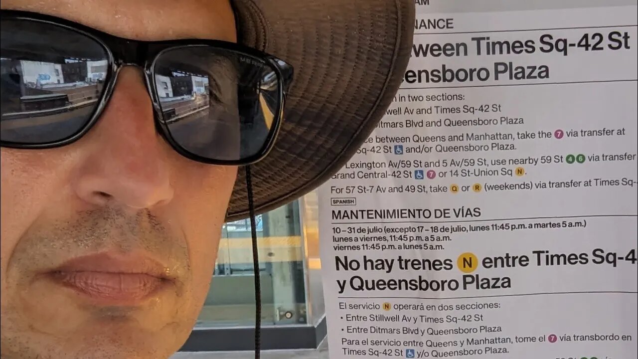 Astoria Blvd subway station. Astoria, Queens. July 25, 2023. Full video.