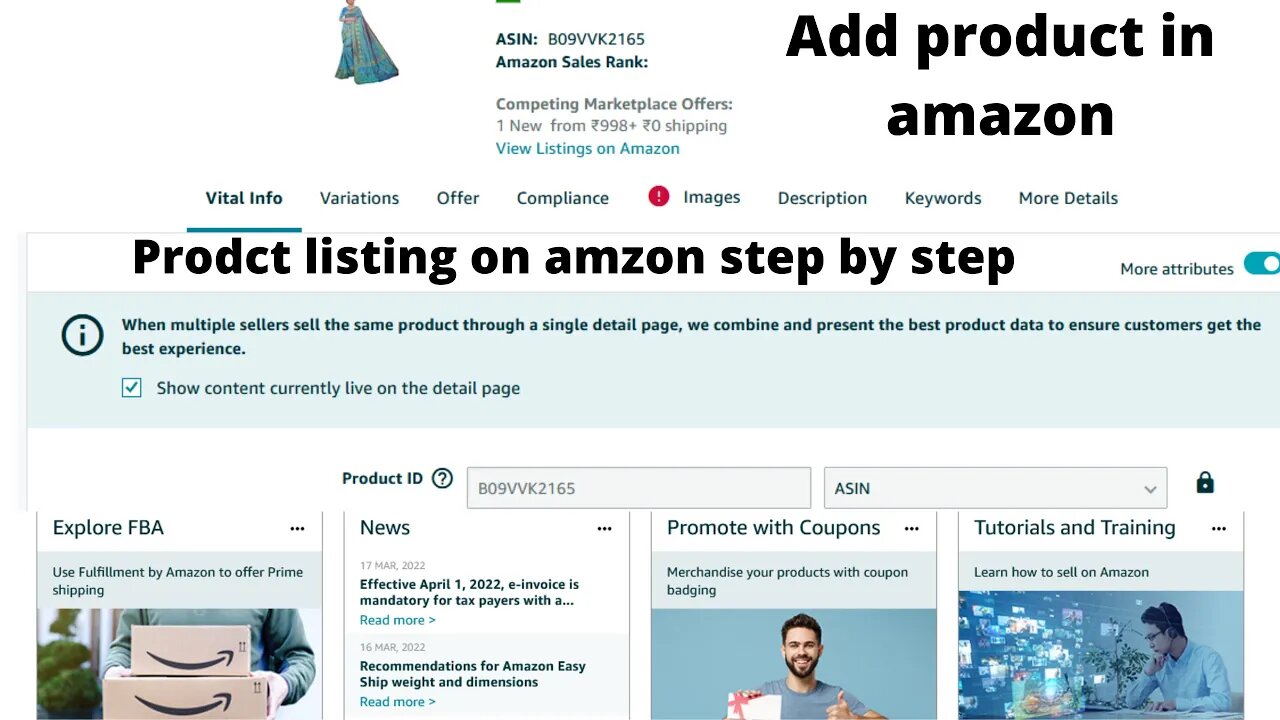 How To Add Products Listint On Amazom Seller Center account-step by Step Guide(AWS)@NABAJYOTIDAS