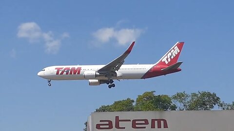 [SBEG Spotting]Boeing 767-300ER PT-MSX na final antes de pousar em Manaus vindo de Guarulhos