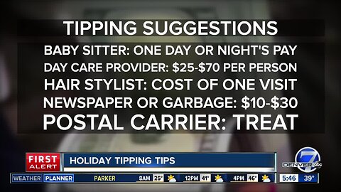 Holiday tipping tips