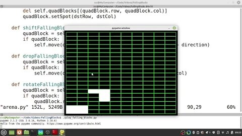 Python Tetris Part 23 (Faster Even Falling)